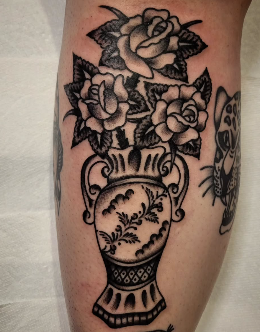 Black and grey tattoo by Adam Fortune, Ottawa tattoo studio