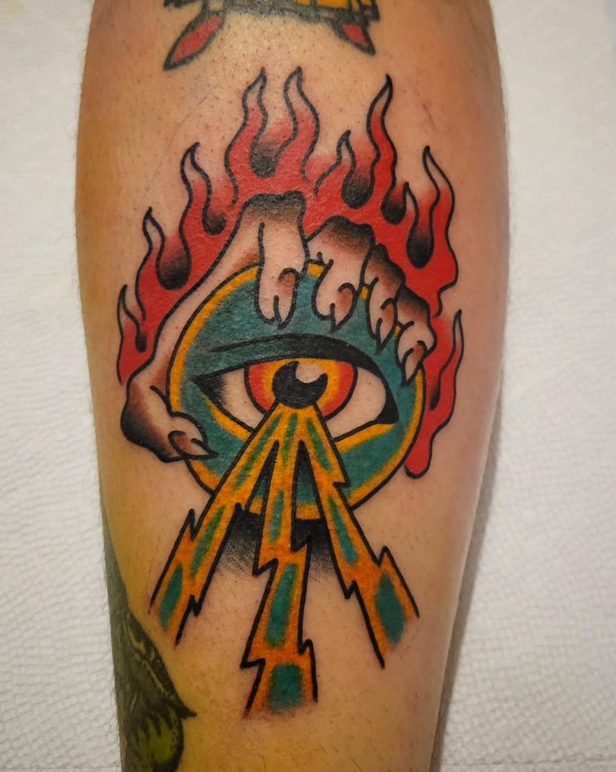 Custom design tattoo by Adam Fortune, Ottawa ON