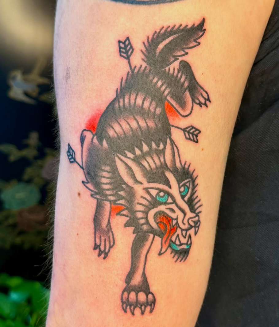 Black and grey tattoo by A.J Dicerni, Ottawa