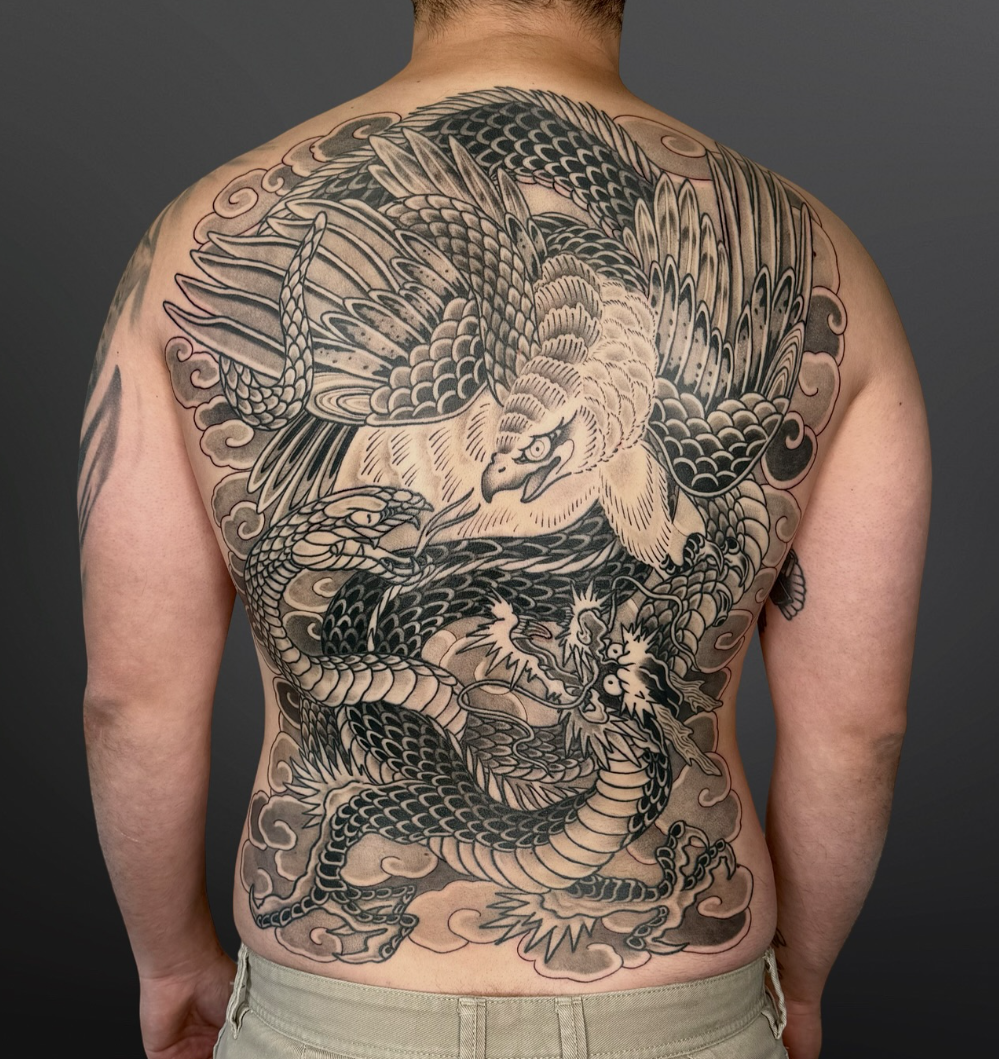Japanese back piece by Ivana Bajagic at Two 0 Six Tattoo Ottawa